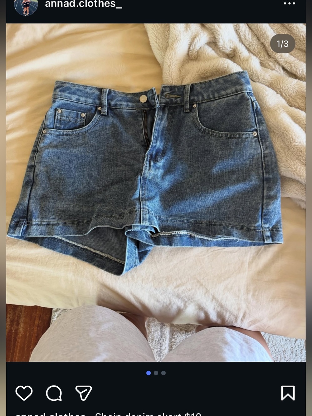 Denim Skort - Blue